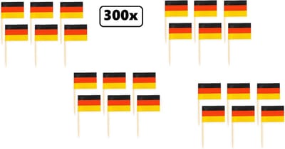 300x Cocktailprikker Duitsland - landen festival party fun winterfeest thema feest cocktail prikker