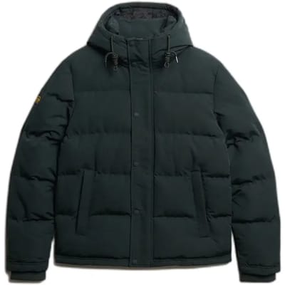 Superdry - Everest Korte Gewatteerde Jas Met Capuchon - Heren - Gewatteerde jassen