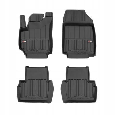 FROGUM PROLINE 3D Set - Rubberen Automatten + Kofferbakmat - Geschikt voor FIAT Croma Kombi (2005-2011) - Lage laadvloer - Zwart
