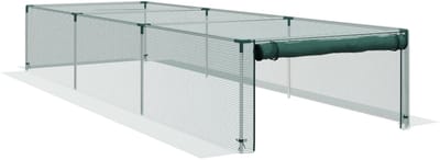 REDOM Kas voor Planten 125 x 373 cm – Plantbeschermingsnet met Ritssluiting en Stalen Frame – Tuinkas voor Groenten en Moestuin – HDPE – Groen