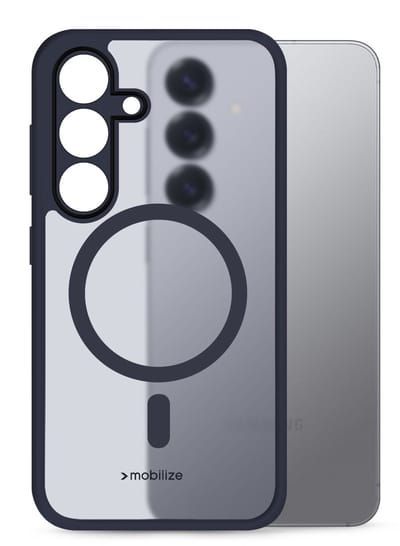 Mobilize Hoesje geschikt voor Samsung Galaxy S25 MagSafe Telefoonhoesje Hardcase | Mobilize Hybrid Backcover Shockproof | Geschikt voor MagSafe | Geschikt voor Draadloos Opladen met Magnetische Ring | Geschikt voor MagSafe Case - Blauw