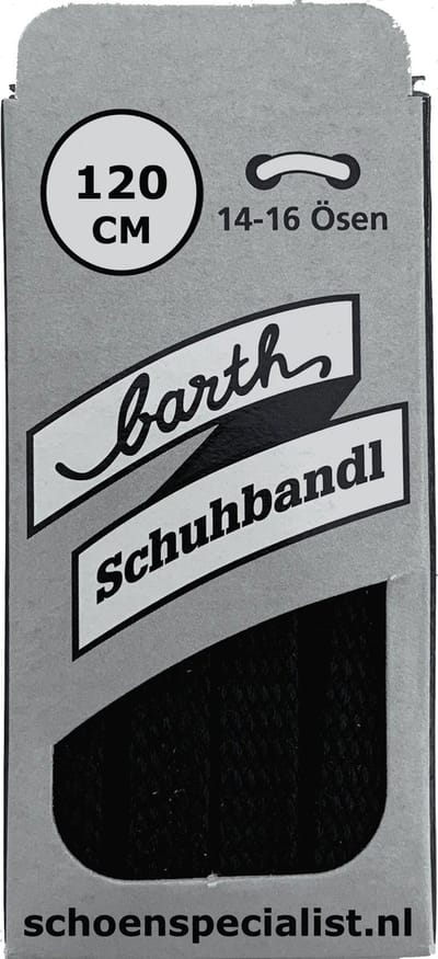 Veters - Zwart - Platte - 120 CM  (Barth)