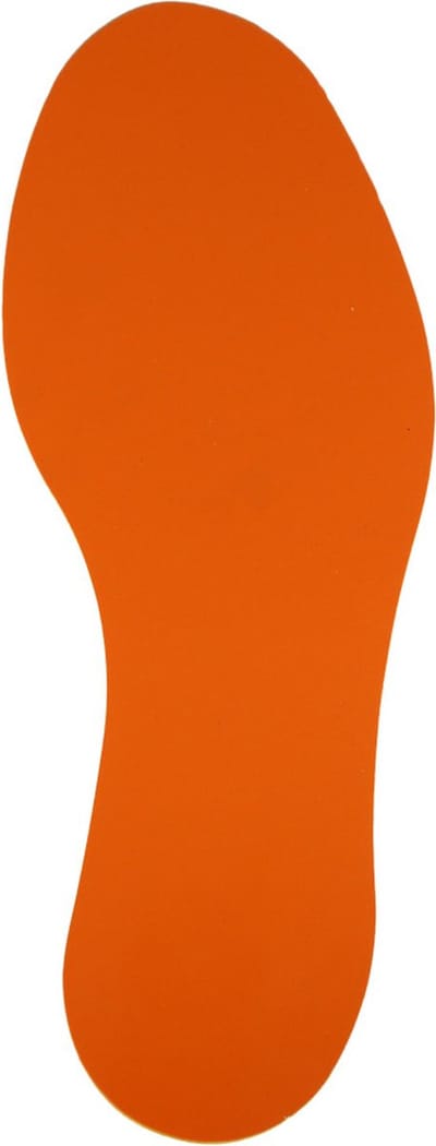 Voetstap Rechts - Oranje 100 x 300 mm Vlak