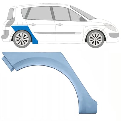 Reparatiepaneel achterspatbord voor Renault Scenic II 2003-2009 / Rechts