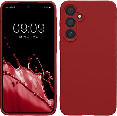kwmobile telefoonhoesje geschikt voor Samsung Galaxy A55 5G - Hoesje voor smartphone - Precisie camera uitsnede - In rabarber rood