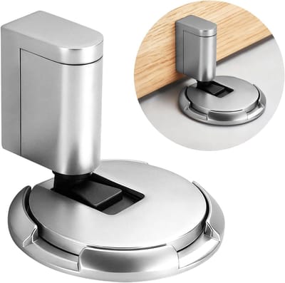 Deurstopper Vloer - Deur Beveiliger - Deur Dempen - Moderne Stijl - 10x10x10 mm - Nikkelkleur