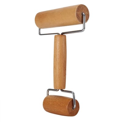 Allecto - Houten Deegroller - Professionele Deegroller - Massief Hout - Voor Gebak en Pizzabakkers - Ideaal Voor Koekjes en Knoedels - Handvat Voor...