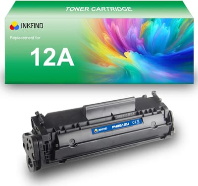 INKFIND 12X (extra hoge capaciteit) tonercartridge compatibel met HP Q2612A 12A - 1-pack Zwart
