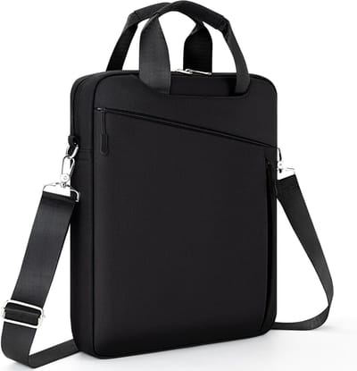 Draagtas voor 14 inch Laptop en Computer - Schoudertas voor MacBook Pro en Air, Zwart, Waterdicht en Beschermend
