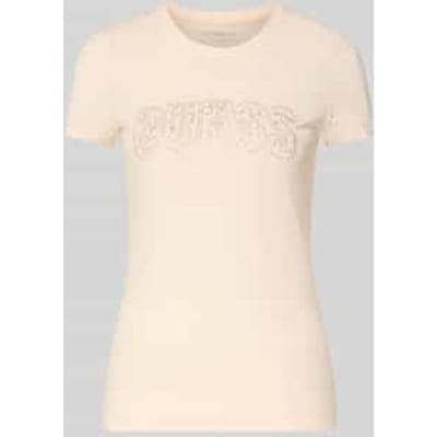 slim fit T-shirt met strass-steentjes