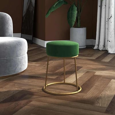 vidaXL - Hocker - rond - fluweel - groen