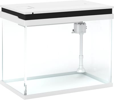Merax Aquarium – 41 Liter Glasaquarium met LED-Verlichting, Filtersysteem en Waterpomp – Compact Aquarium voor Vissen – Wit