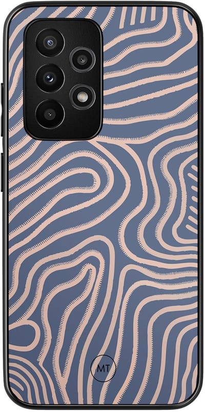 Hoesje geschikt voor Samsung Galaxy A52 5G - Flowing lines - TPU Hard Case Backcover - Paars - Mooie Telefoonhoesjes