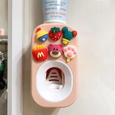 Automatische Tandpasta Knijper Voor Kinderen Huishoudelijke Tandpasta Dispenser Schattige Thuis Tandenborstelhouder Badkamer Accessoires