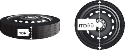 Reservewielset 17 inch - Noodwiel Wielset - Veilig Autorijden - Compleet met krik en tas - 125/80R17 - Zwart