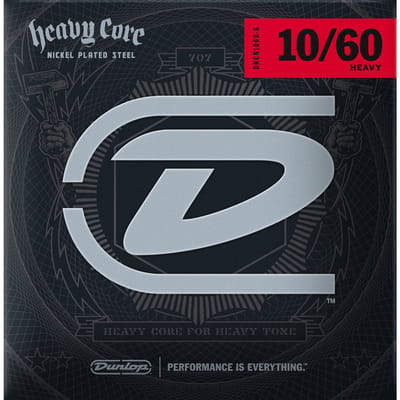 Jim Dunlop Heavy Core - Gitaarsnaren - Elektrische Gitaar - 10-60 - Nickel Plated Steel - Heavy Core