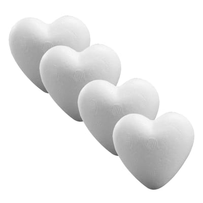 Piepschuim hobby vorm - 8x stuks - hart - 15 cm - DIY knutsel figuren om te versieren