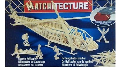 Matchitecture- Helikopter- bouwen met lucifers- 500 stukjes