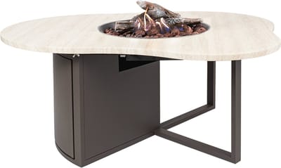 Cosiloft Novi Espresso Brown / Stone Look Vuurtafel