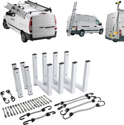 Ladderrek Aanhanger - Zijrek Ladder - Ladder Transport - D-haak Ontwerp - 200 Lb Capaciteit - Aluminium