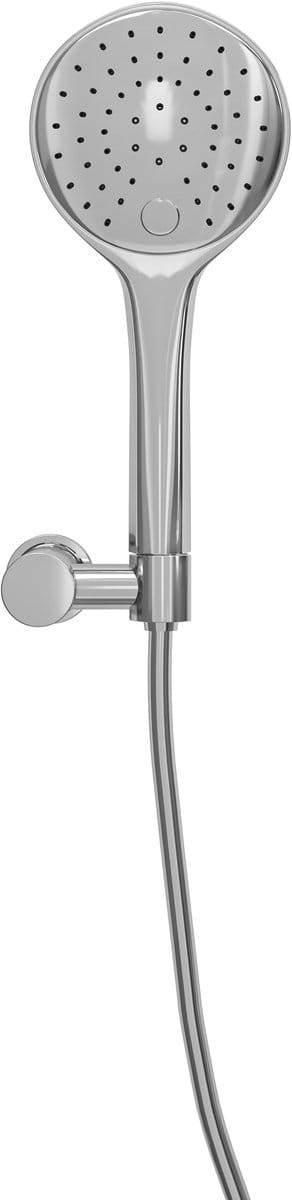 Wiesbaden Unimatch handdoucheset met handdouche 3 standen diameter 12 cm, doucheslang en wandhouder kantelbaar chroom