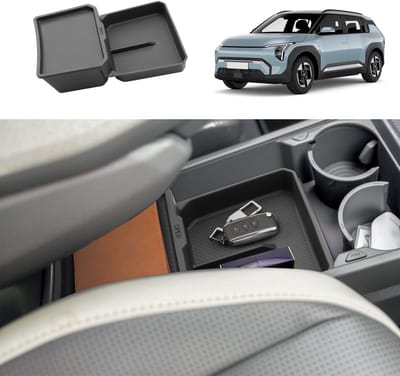 Dailygoods- Middenarmsteun met opbergvak - Opbergdoos voor middenconsole - Accessoires Kia EV3 - Organizer voor armleuningen - Duurzaam TPE-materiaal - Effectieve opslagruimte