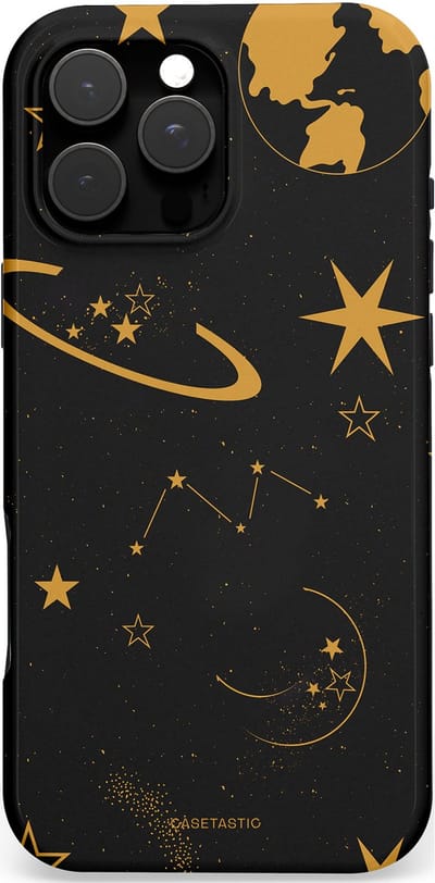Casetastic hoesje geschikt voor Apple iPhone 16 Pro Max - MagSafe - Dubbellaagse bescherming - Nachtelijk uitzicht - Fashion Case - Zwart