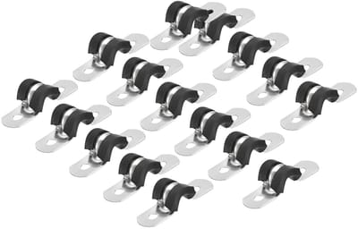 Dailygoods- Kabelklem 30 Stuks - U-vormige Beugel - Geïsoleerde Klem - Roestvrij Staal 304 - Slijtvast - Flexibel en Duurzaam - Pijpklem