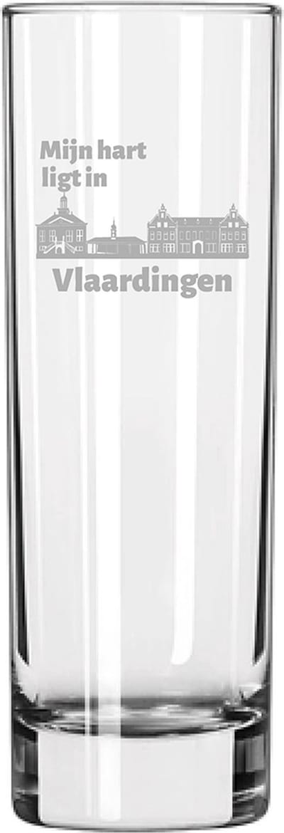 Gegraveerde longdrinkglas 22cl Vlaardingen