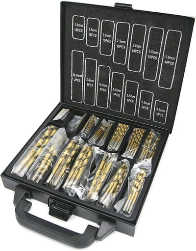 99 Stuks HSS titanium gecoate boorset DIN338