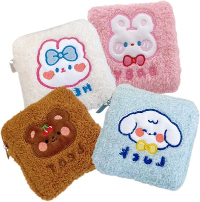 Maandverband Opbergtas - Periode Pouch - Persoonlijke Hygiëne - Wasbaar en Decoratief - 13 x 13 x 2 cm