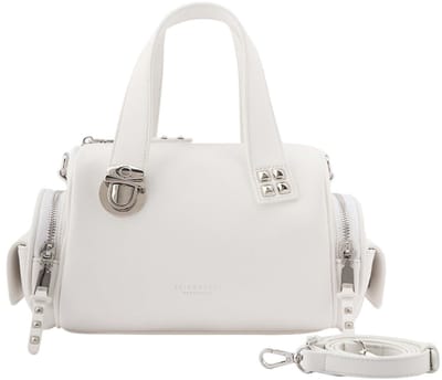 SEIDENFELT MANUFAKTUR handtas schoudertas Jokela Bowling Bag Cloud White wit