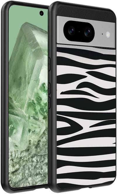 Geschikt voor Google Pixel 8 Telefoonhoesje met zebra opdruk - TPU backcover case zebra design - Zwart Wit - Smartphonica geschikt voor Google Pixel 8