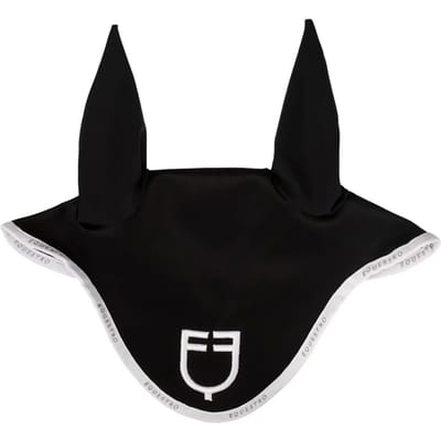 Korte muts van technische stof met logo Equestro