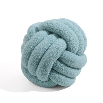 Daity 1 stuk - geknoopt bolkussen - handgeweven geknoopt bolkussen - lamsvachtkussen - bankkussen - bedkussen - 22cm