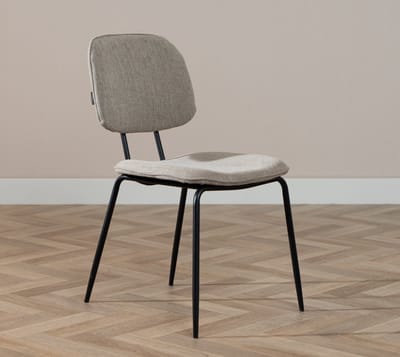 Bronx71® Scandinavische eetkamerstoel Ivar gerecyclede stof taupe - stoel