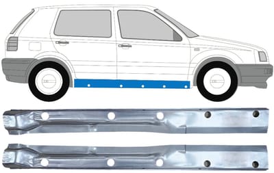 Reparatie dorpel voor Volkswagen Golf 3 1991-1998 / Links + Rechts / Set