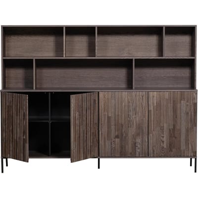 WOOOD New Gravure Wandkast - Essen - Espresso - 150x200x44