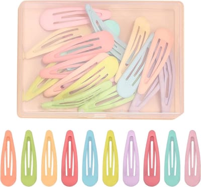 SnelShoppen - 30 Stuks Meisjes Haarspelden Haarclips voor Meisjes en Vrouwen, 5 cm Metalen Haarspelden in Macaron Kleur, Perfect voor Feest en Dagelij