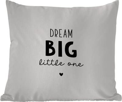 Tuinkussen - Quotes - Dream big little one - Spreuken - Baby - Dromen - 40x40 cm - Weerbestendig