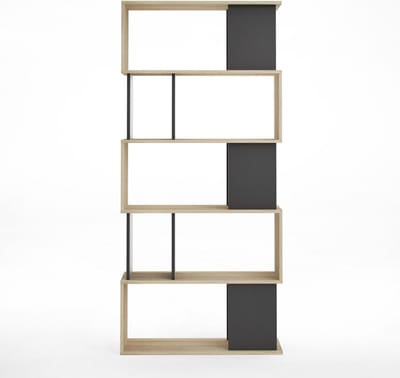 Magda ruimtedeler 7 ruimtes eiken structuur en zwart.