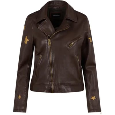 Leren jas voor vrouwen Oakwood ED Gold Stars