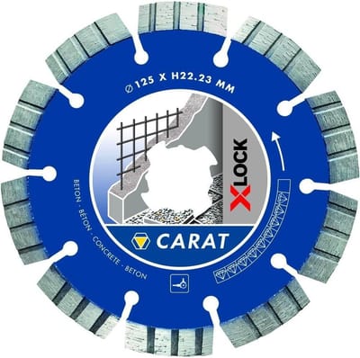 Carat CCXLOCK125 X-Lock Diamantdoorslijpschijf - Beton - 125x22,23mm