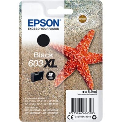 Epson C13T03A14020 inktcartridge, 1 stuk, origineel, hoge (XL) opbrengst, zwart