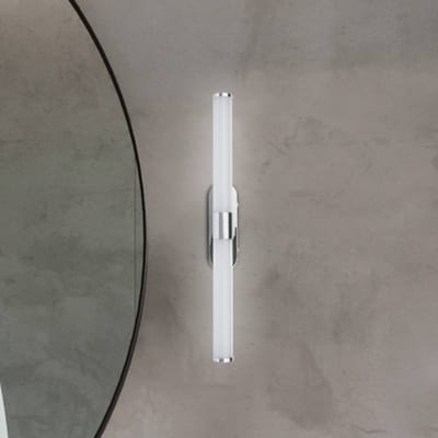 Briloner LED wandlamp Runt, chroom, 4.000 K, IP44, lengte 40 cm