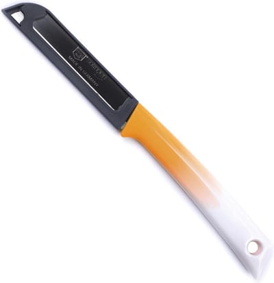 Solingen Schilmesje – RVS Glad – 19 cm met Blade Cover – Bi-Color Geel met Wit