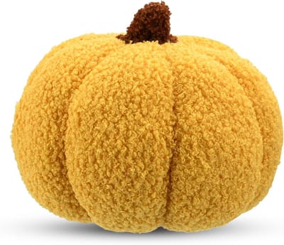 Halloween Pompoen Throw Pillow - Plush Bank Cushion voor Thanksgiving - Halloween Thuisdecoratie - Cadeau voor Kinderen (Geel)