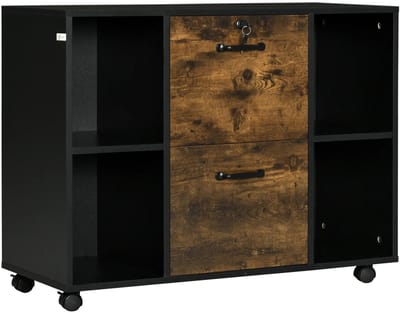 Mobiele Print Standaard - Zwart - Print Tafel - Print Kastje - Organizer - Printer - Printers - Kast - Kastje - Kasten - Tafeltje - Tafel - Tafels - Opbergkast - Opbergkastje - Opberg Kasten - Kantoor - Kantoor Organizer - Organizers