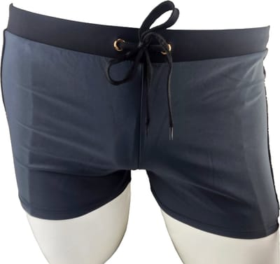 BamBella ® - Zwembroek - Maat S/M - zwemshorts - Zwart Blauw strakke short kort man mannen heren