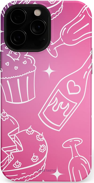 Casetastic Hoesje Geschikt voor Apple iPhone 13 Pro Magsafe - Stijlvolle Beschermende Duo-layer Case - Roze Gebakfeest